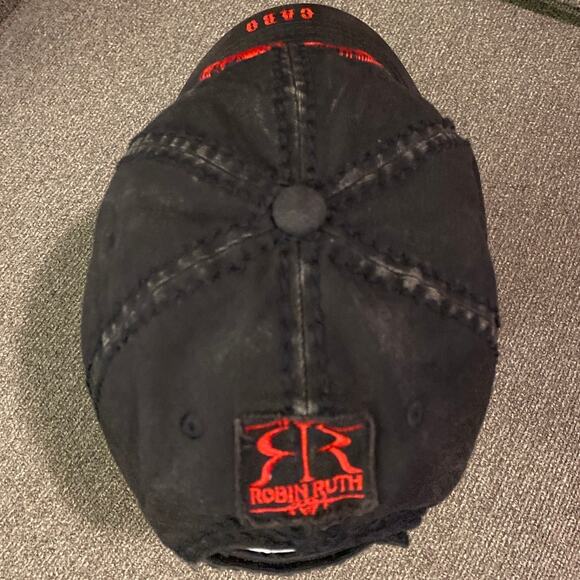 CB Cabo Hat Robin Ruth Original Black Red Embroidered adjustable unisex 3D Wabo - Picture 8 of 12